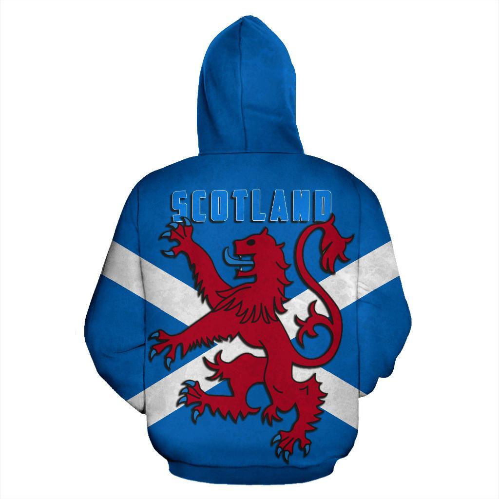 Scotland Zip - Up Hoodie Scottish Lion All Over Zipper Hoodie Hair Lion Style - Vibe Hoodie Shop