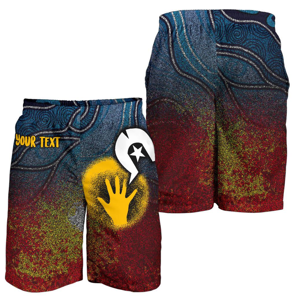 Custom Aboriginal Men's Shorts - Aboriginal and Torres Strait Islanders Flag - Vibe Hoodie Shop