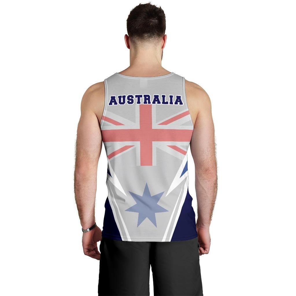 Men Tank Top - Australian Coat Of Arms Mens Tank Southern Cross Australia - Vibe Hoodie Shop