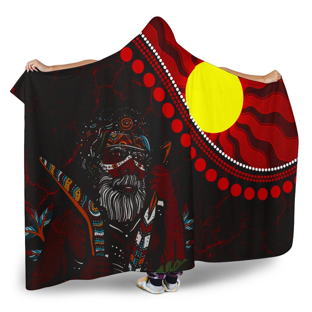 aboriginal-hooded-blanket-indigenous-people-and-sun