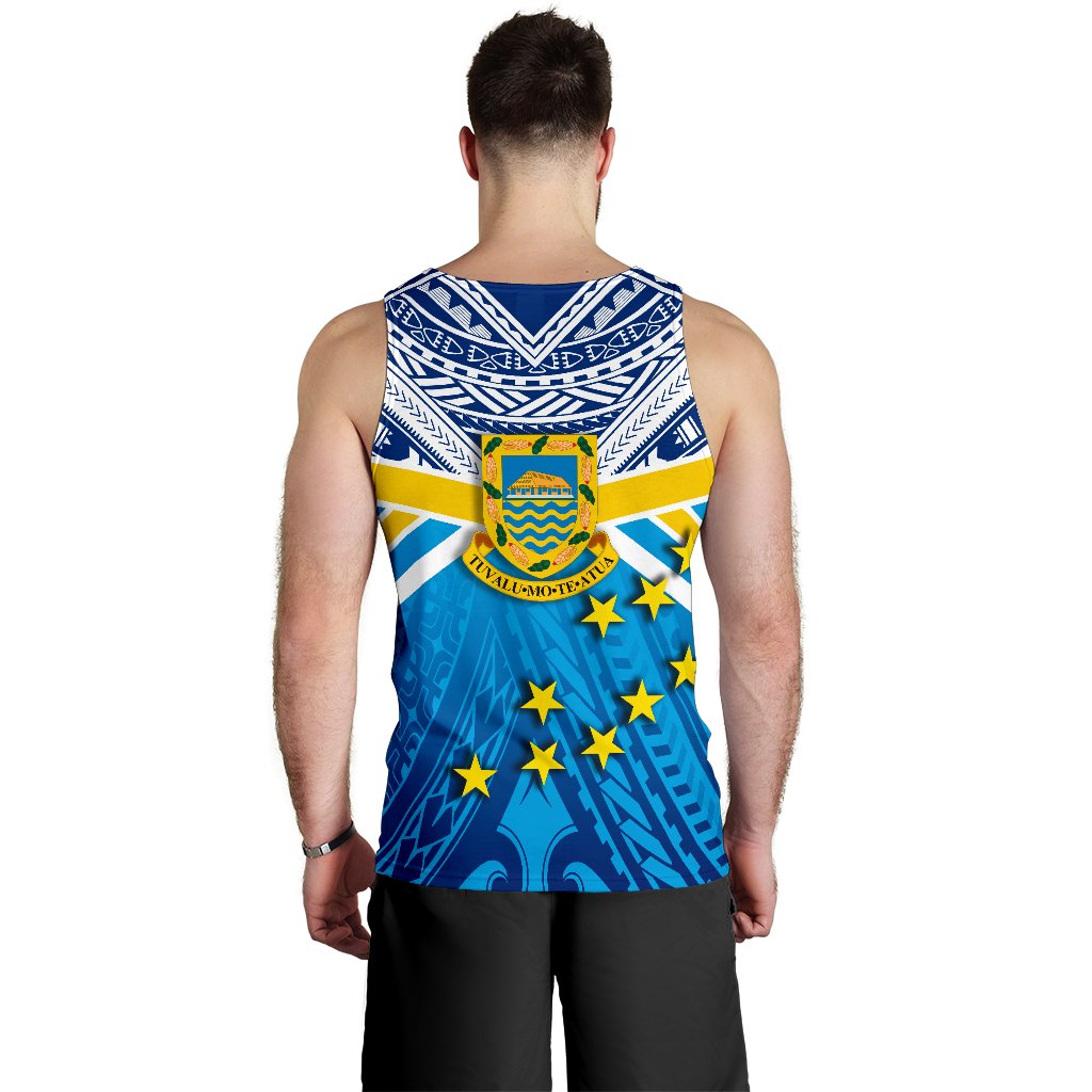 Tuvalu Rugby Men Tank Top Polynesian Flag - Vibe Hoodie Shop