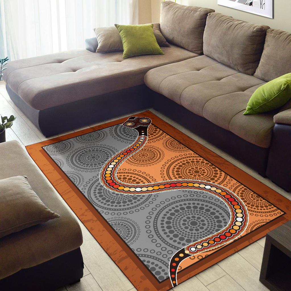 Aboriginal Area Rug - Indigenous Snake - Vibe Hoodie Shop