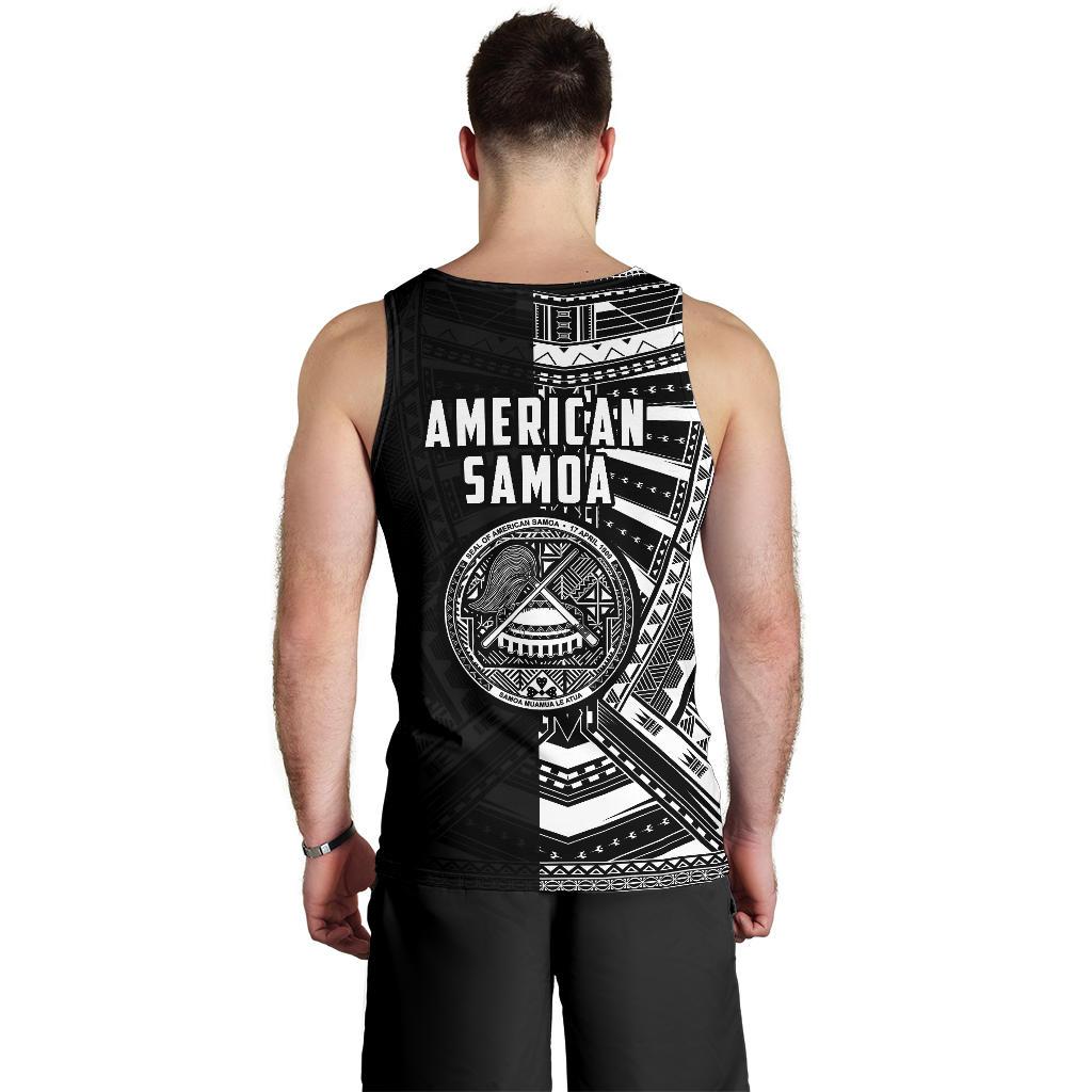 American Samoa Men's Tank Top - Half Style (White) - Vibe Hoodie Shop