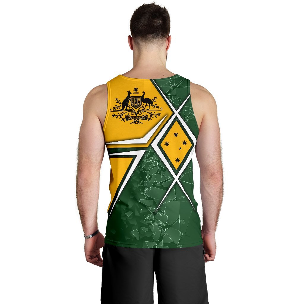 Men's Tank Top - Aussie Flag (Green) - Vibe Hoodie Shop