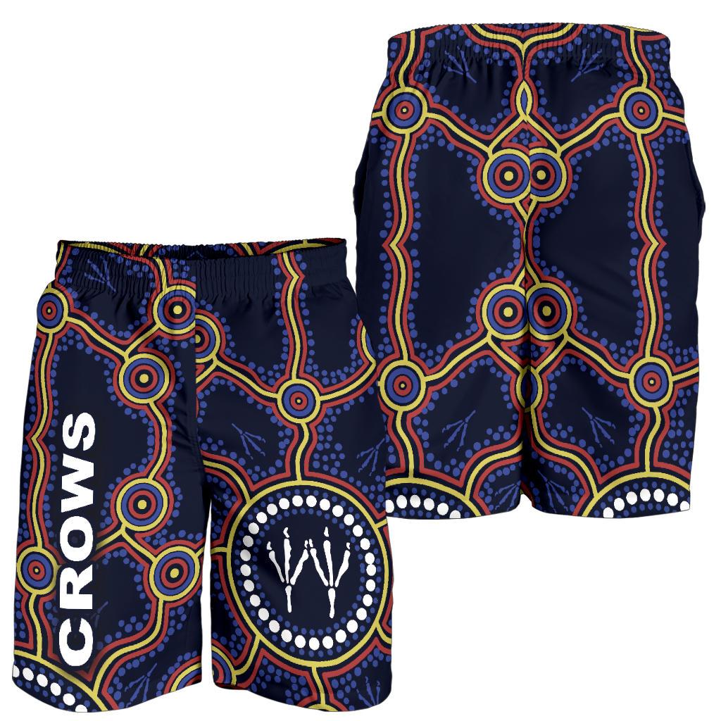 Adelaide Men Shorts Indigenous Crows Footprint - Vibe Hoodie Shop