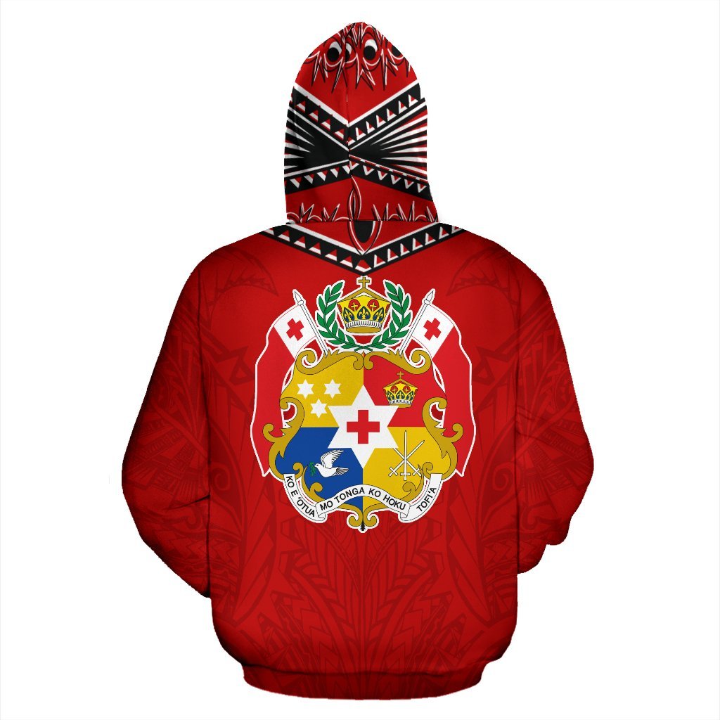 Tonga All Over Hoodie Red - Vibe Hoodie Shop