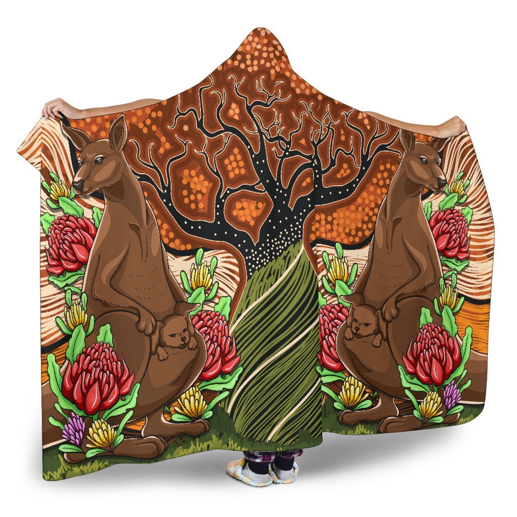 aboriginal-hooded-blanket-kangaroo-with-indigenous-tree