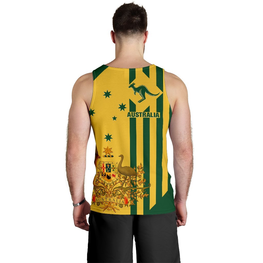 Men's Tank Top - Australia Kangaroo Sign National Color - Vibe Hoodie Shop