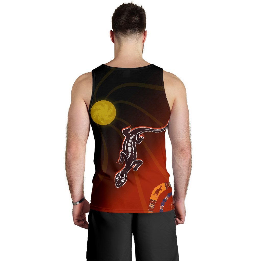 Aboriginal Men's Tank Top - Flowers On The Land - Vibe Hoodie Shop