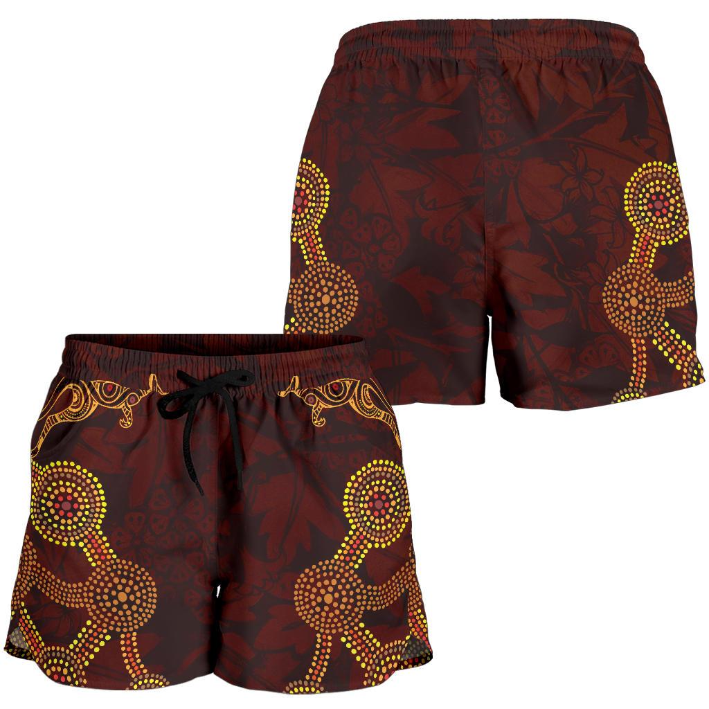 aboriginal-shorts-indigenous-dot-painting-women