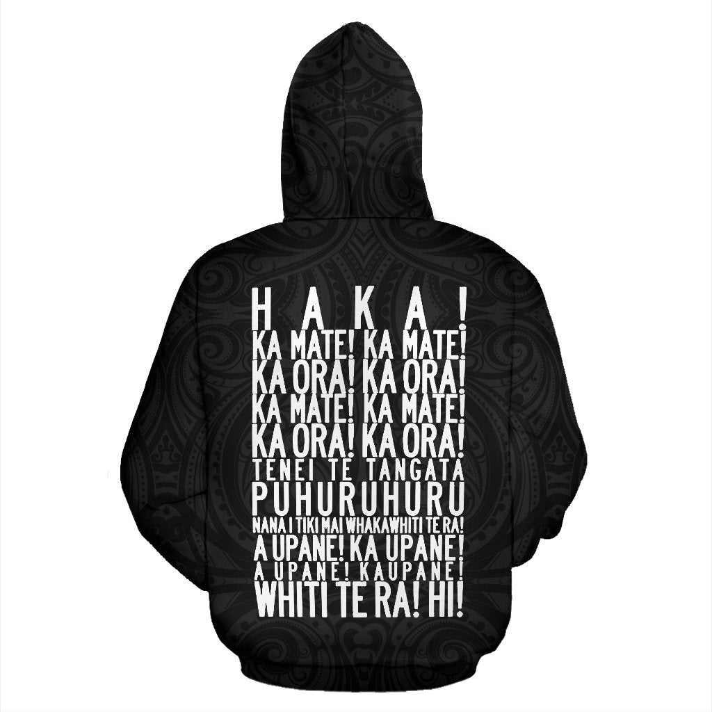 New Zealand Rugby Haka Dance Hoodie Black - Vibe Hoodie Shop