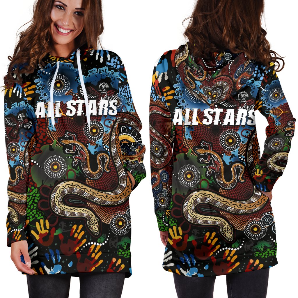 Australia Indigenous Women's Hoodie Dress All Stars - Vibe Hoodie Shop