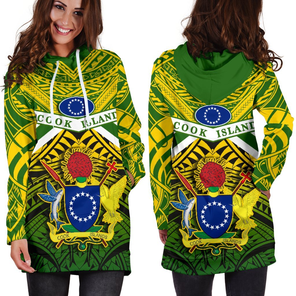 Cook Islands Rugby Hoodie Dress Spirit - Vibe Hoodie Shop