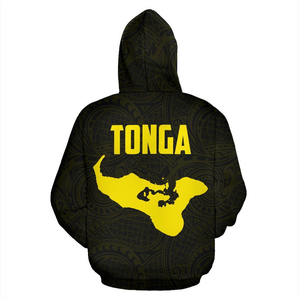 Hoodie Tonga Polynesian Coat Of Arms In Turtle Map - Vibe Hoodie Shop