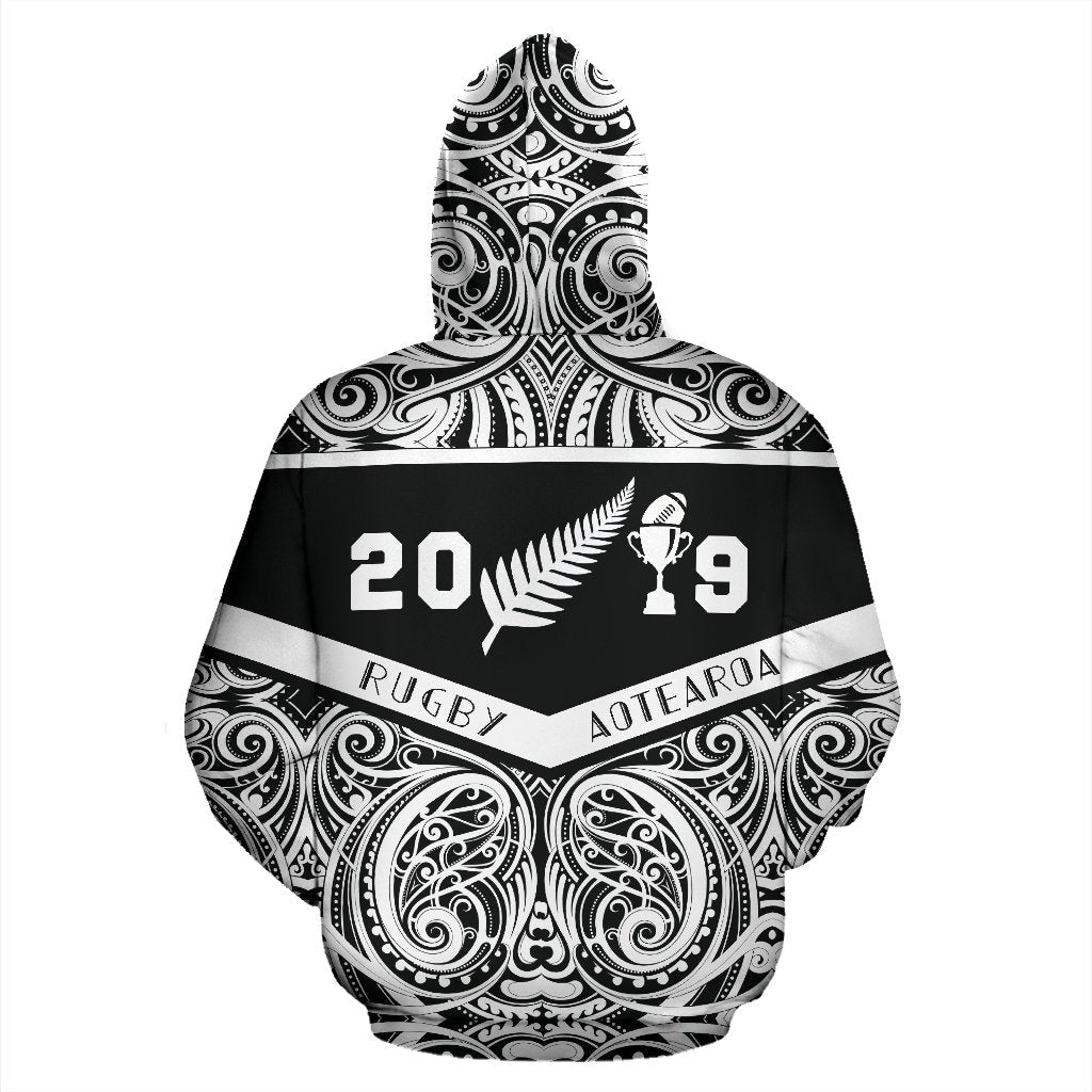 New Zealand Rugby Hoodie, Aotearoa Rugby 2019 Pullover Hoodie - Vibe Hoodie Shop