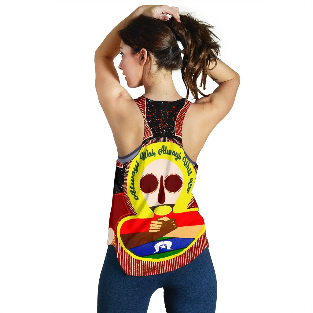 Aboriginal and Torres Strait Islanders Women's Racerback Tank - NAIDOC Style - Vibe Hoodie Shop