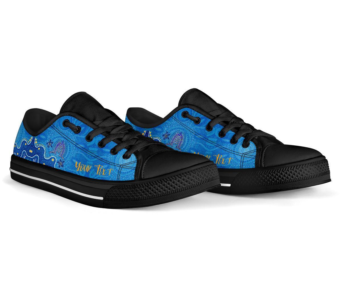 Torres Strait Personalised Low Top Shoes - Dhari And Turtle - Vibe Hoodie Shop