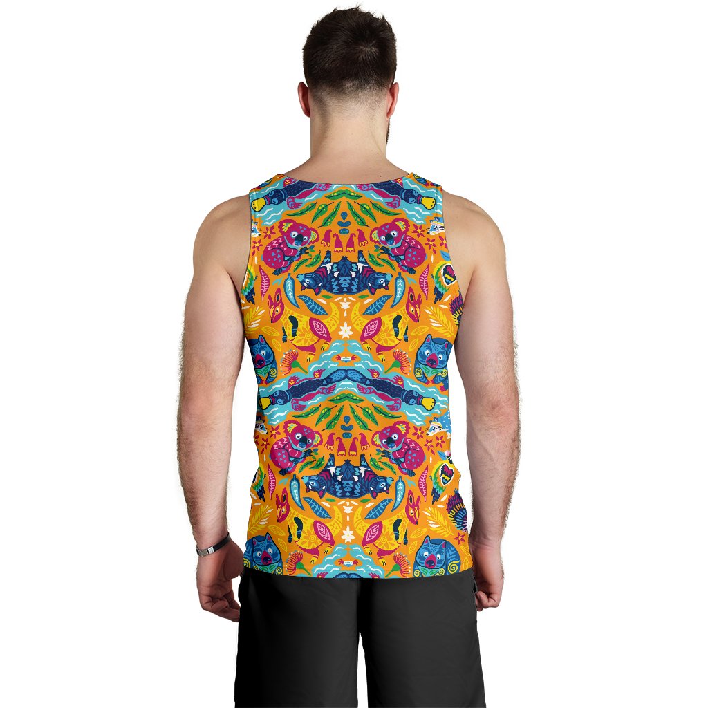 Men Tank Top - Australia Animals Mens Tank Color Art - Vibe Hoodie Shop