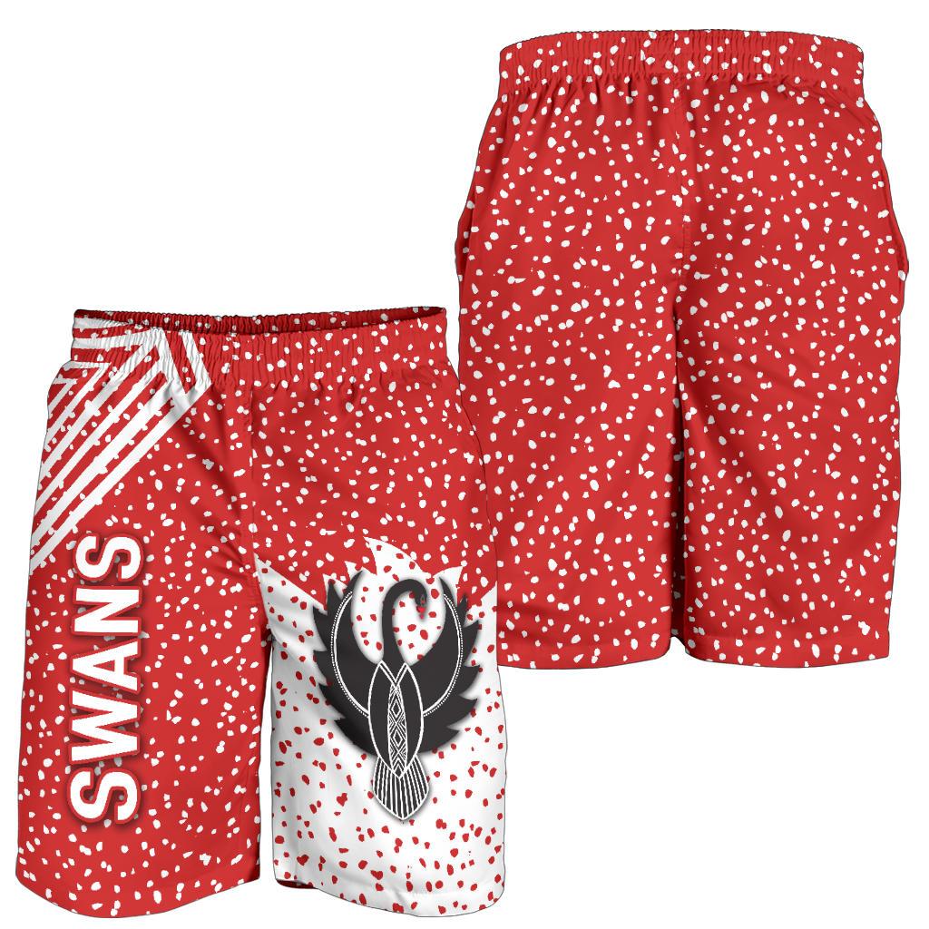 Sydney Men Shorts Indigenous Swans - Vibe Hoodie Shop