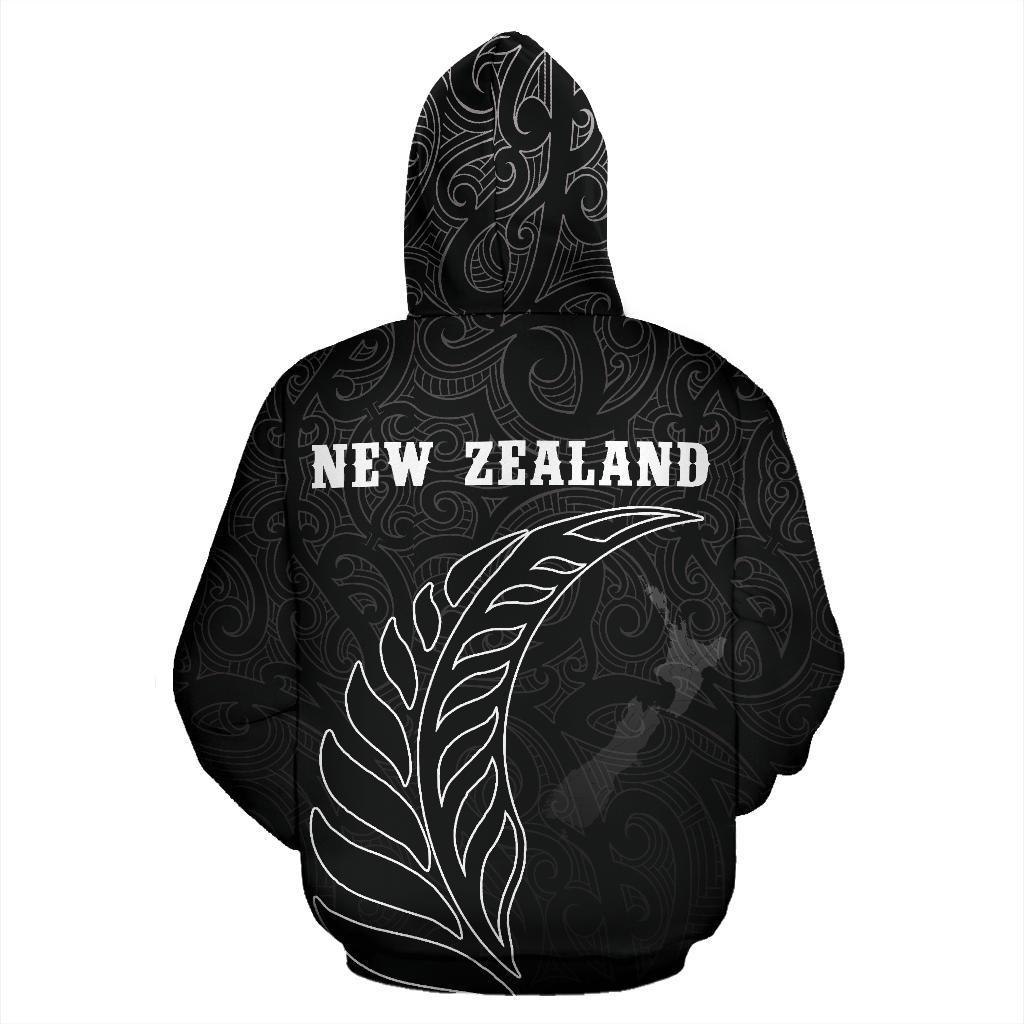 Aotearoa Silver Fern Netball Zip Up Hoodie - Vibe Hoodie Shop