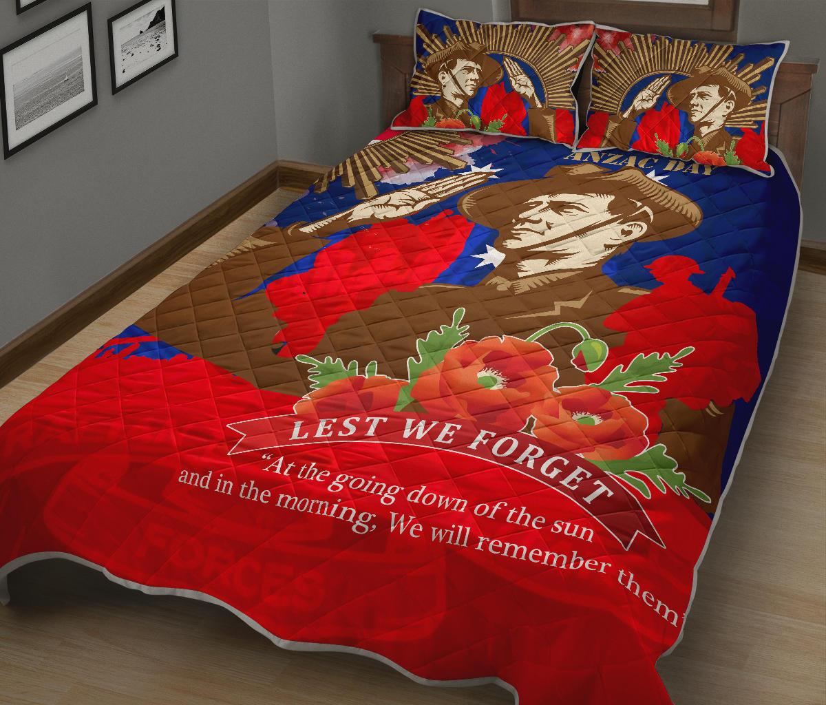 Quilt Bed Set - AANZAC Australia Remember Them - Vibe Hoodie Shop