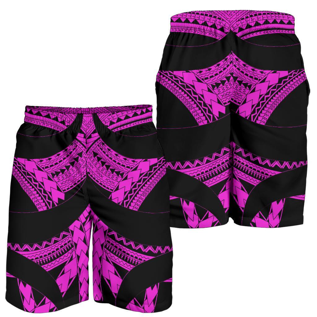 Samoan Tattoo All Over Print Men's Shorts Purple - Vibe Hoodie Shop