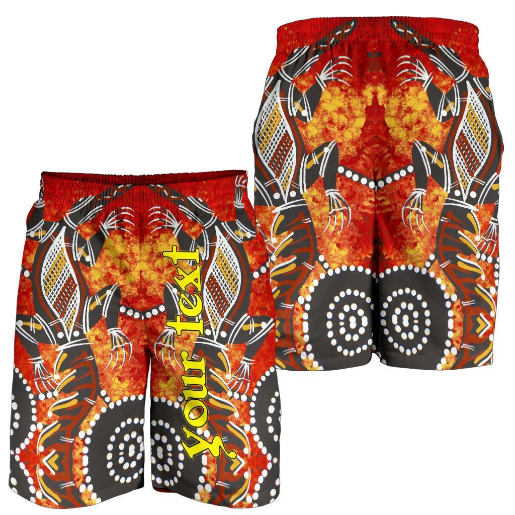 (Custom) Shorts Men - Aboriginal Crocodile And Kangaroo - Vibe Hoodie Shop