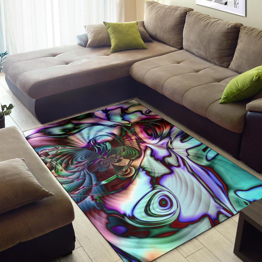 New Zealand Paua Shell Area Rug - Vibe Hoodie Shop