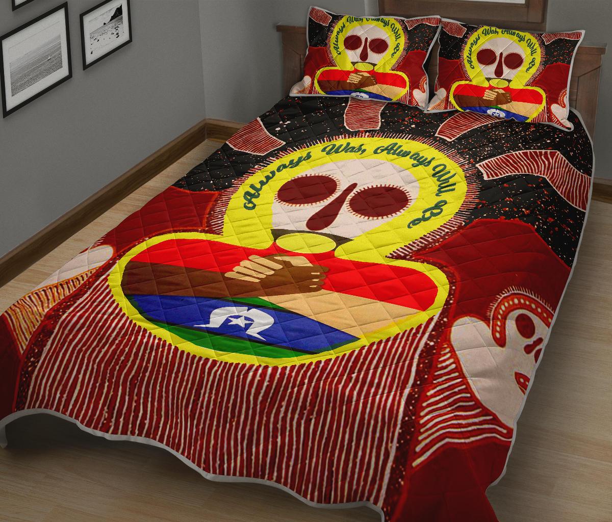 Aboriginal and Torres Strait Islanders Quilt Bed Sets - NAIDOC Style - Vibe Hoodie Shop