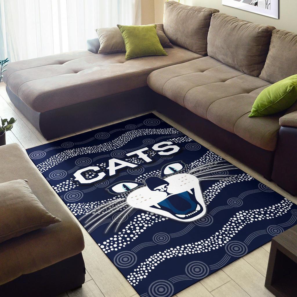 Geelong Area Rug Cats Indigenous - Navy - Vibe Hoodie Shop