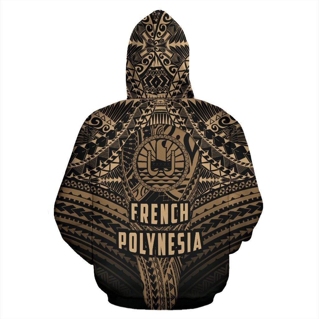 French Polynesia Hoodie Polynesian Tattoo Zip Hoodie - Vibe Hoodie Shop