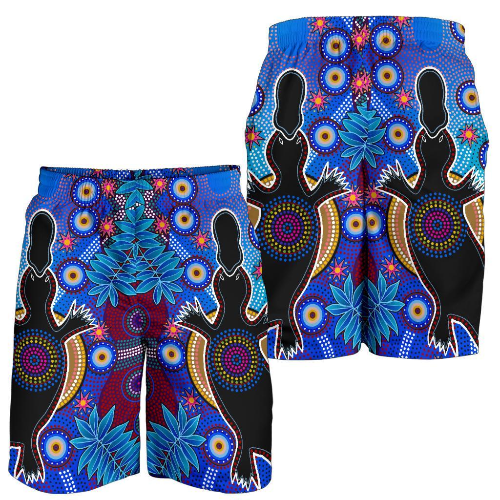 Aboriginal Men's Shorts - Indigenous Platypus - Vibe Hoodie Shop