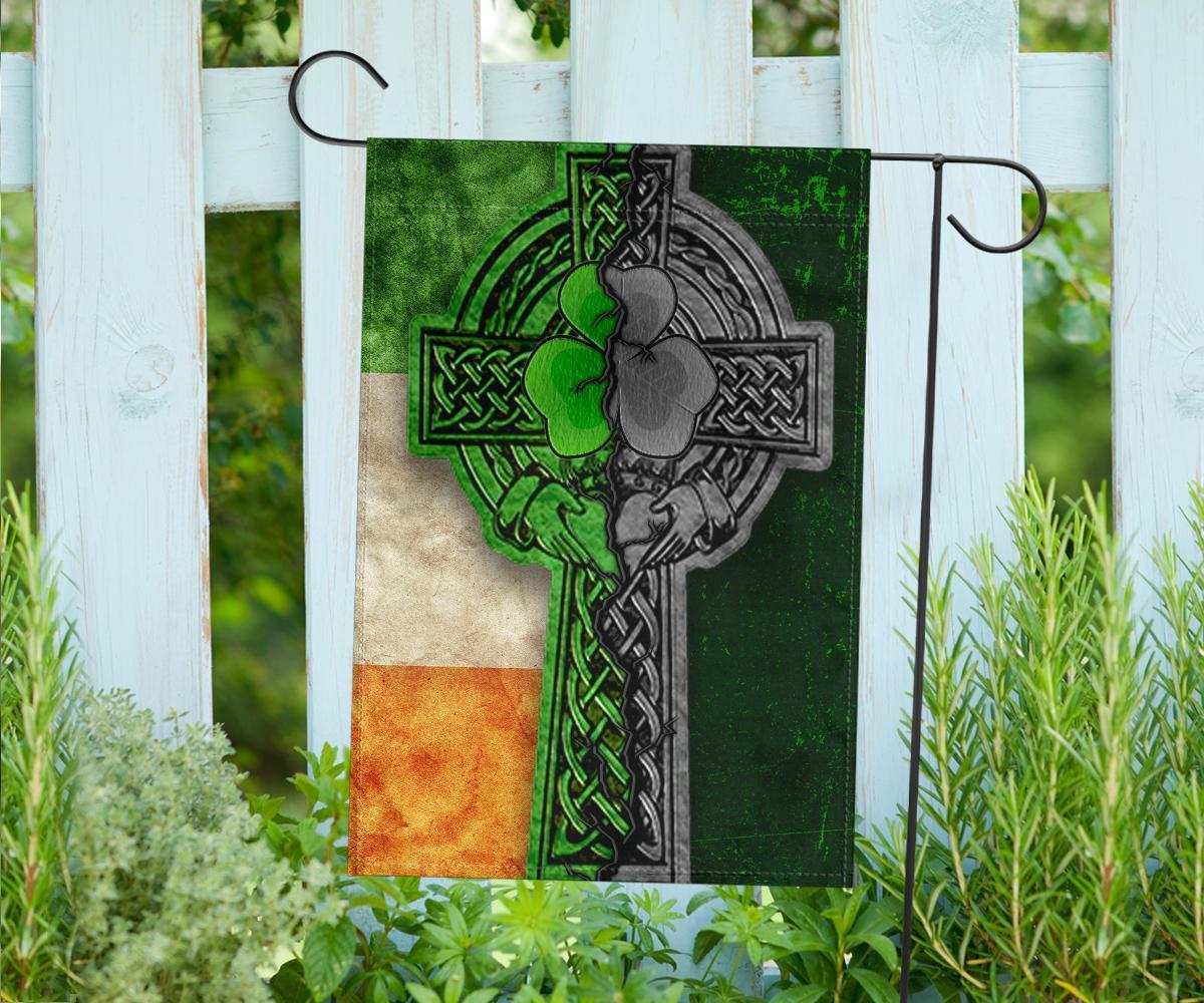 Ireland Celtic Flag - Irish Claddagh Cross - Vibe Hoodie Shop