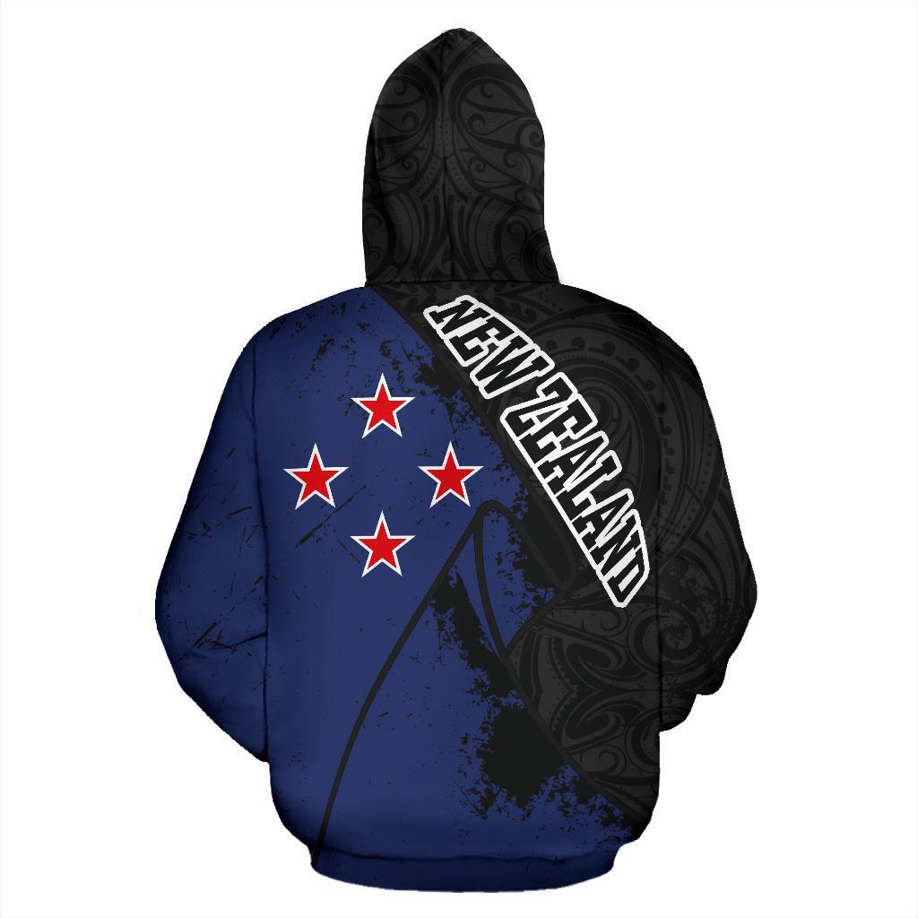 New Zealand Maori Hoodie, New Southern Cross Flag Pullover Hoodie - Vibe Hoodie Shop