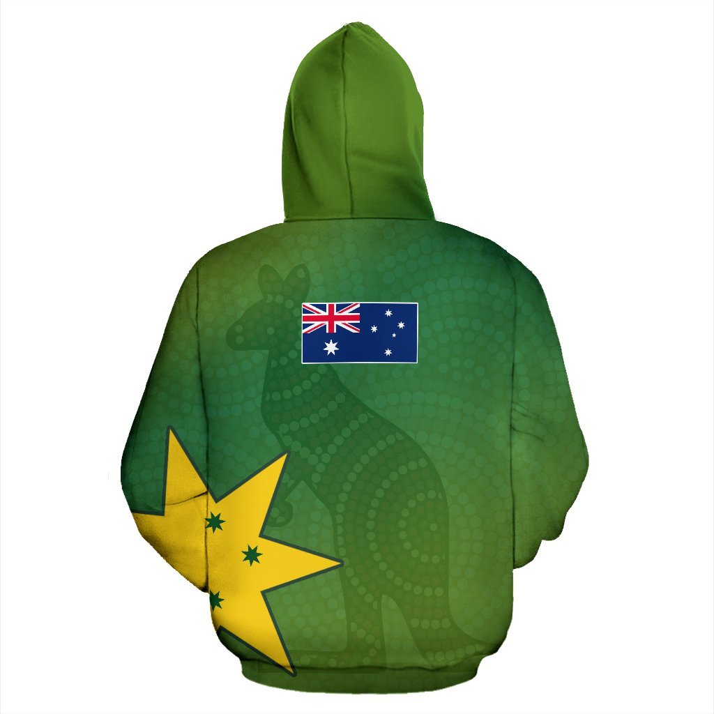 Aboriginal Hoodie, Kangaroo Patterns Australia Flag - Vibe Hoodie Shop