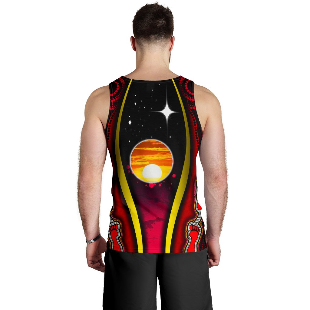 Men's Tank Top - Australian Aboriginal Flags Symbolic Meaning - Vibe Hoodie Shop