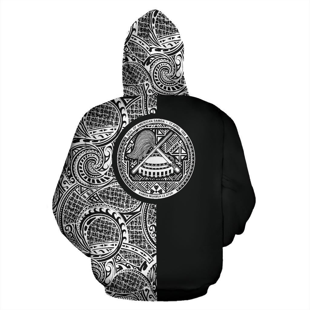 American Samoa Zip - Up Hoodie - Half Style Polynesian - Vibe Hoodie Shop