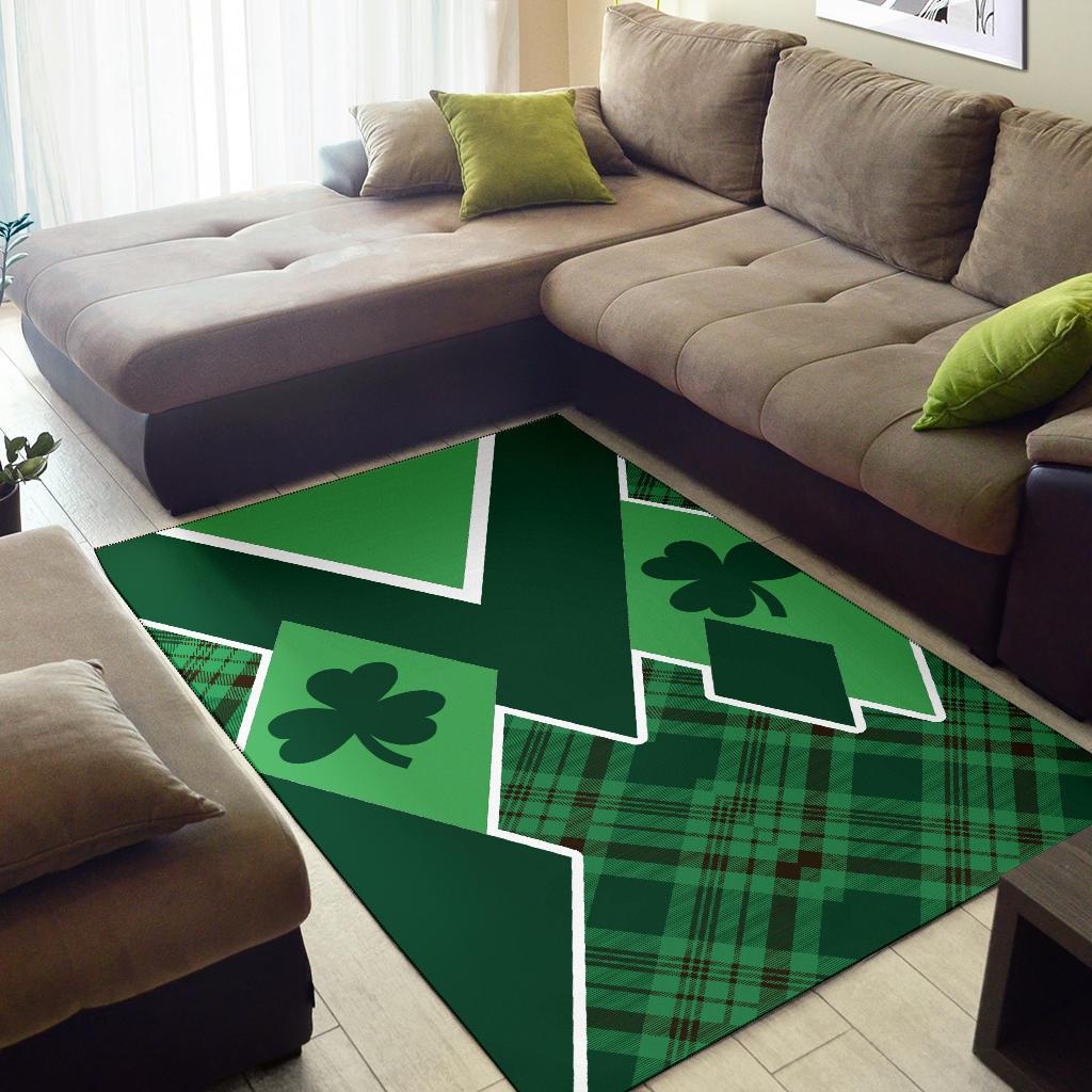 St. Patrick Day Ireland Area Rug Set Shamrock - Vibe Hoodie Shop