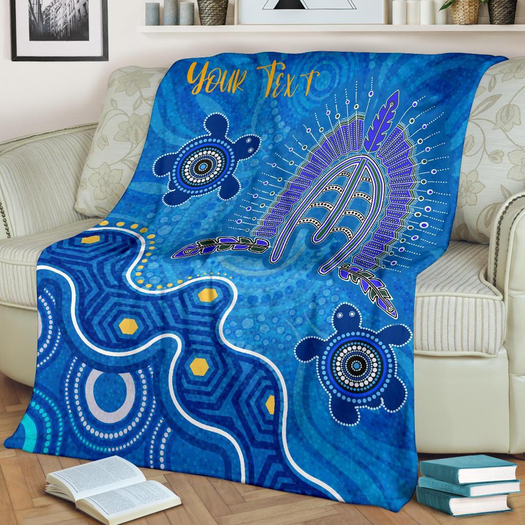 Torres Strait Personalised Premium Blanket - Dhari And Turtle - Vibe Hoodie Shop