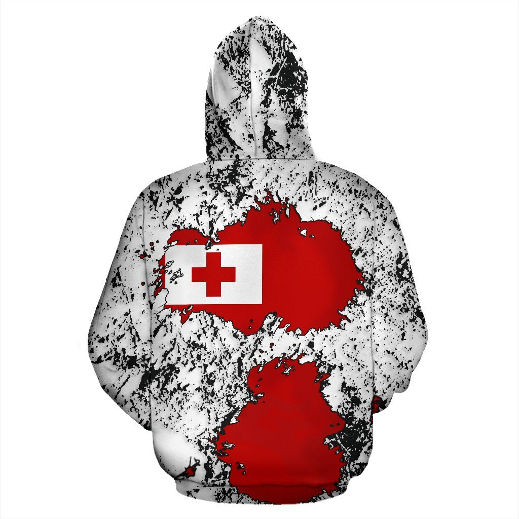 Tonga Zip - Up Hoodie Mate Ma'A Tonga Zipper Hoodie Splatters Style - Vibe Hoodie Shop