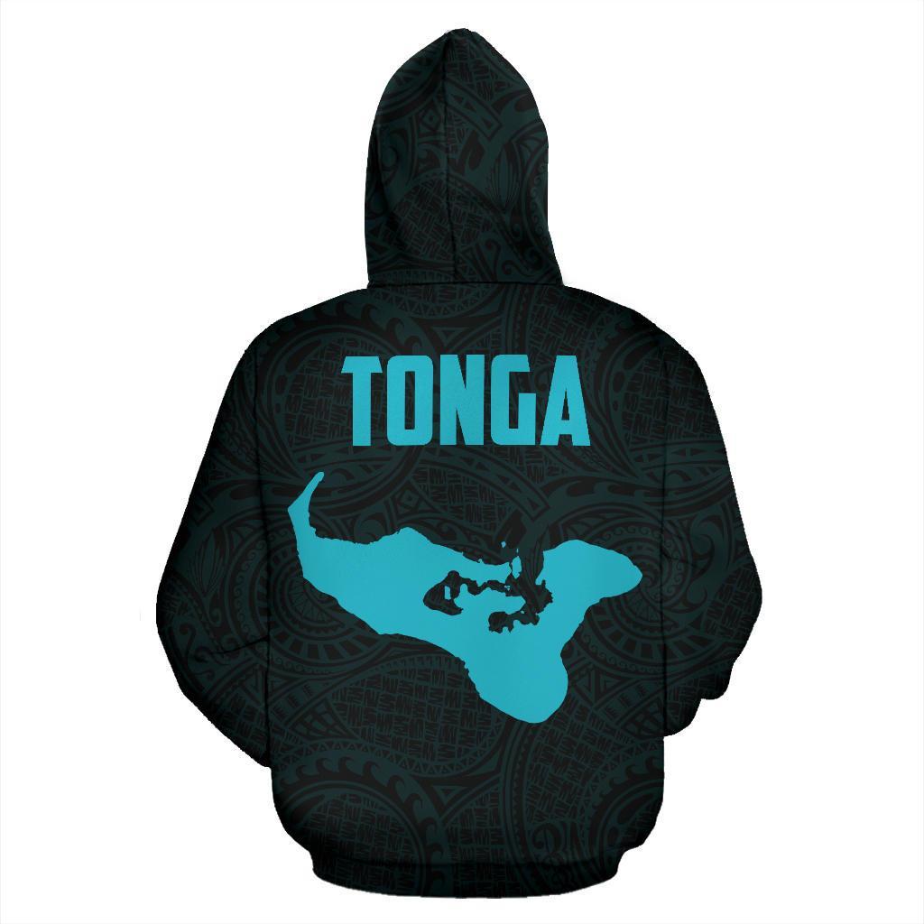 Hoodie Tonga Polynesian Coat Of Arms In Turtle Map - Vibe Hoodie Shop