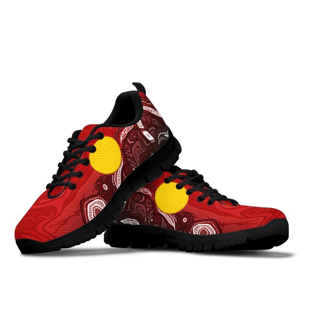 Aboriginal Sneakers - Red Landscape - Vibe Hoodie Shop