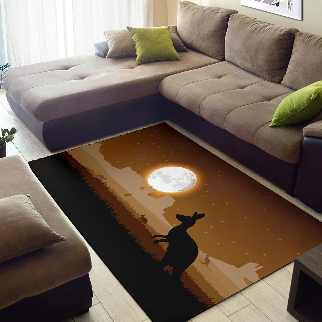 Area Rug - Kangaroo Rug Nightfall Landscape Art - Vibe Hoodie Shop