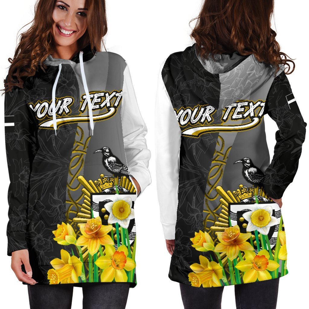 Cornwall Celtic Custom Personalised Hoodie Dress - Daffodil With Seal - Vibe Hoodie Shop