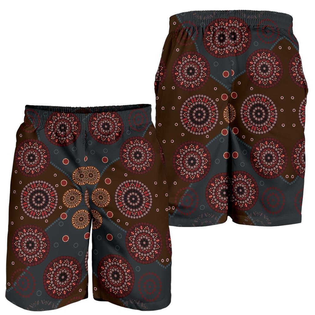 Aboriginal Shorts, Indigenous Dot Painting Short Men 02 - Vibe Hoodie Shop