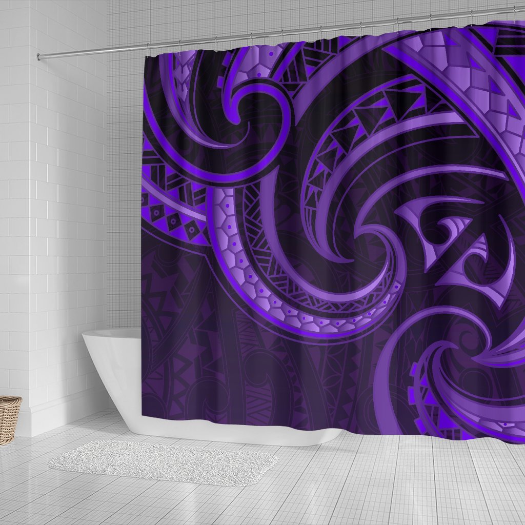 new-zealand-maori-mangopare-shower-curtain-polynesian-purple