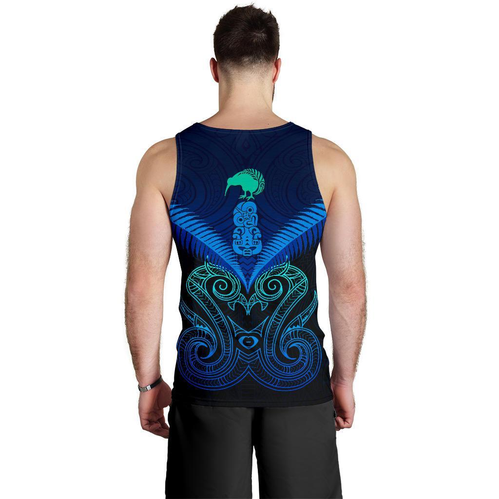 Maori Manaia New Zealand Men Tank Top Blue - Vibe Hoodie Shop