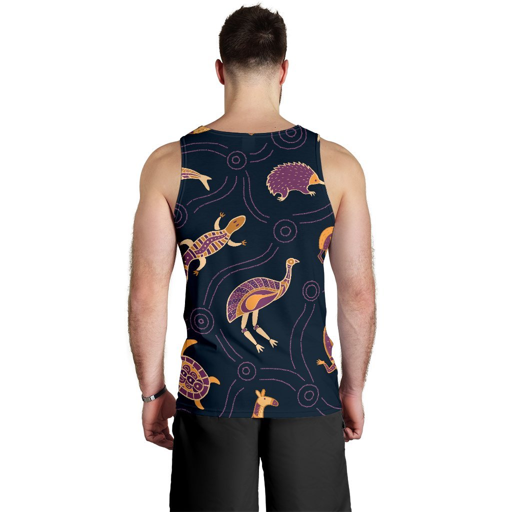 Men's Tank Top - Indigenous Animals Patterns - Vibe Hoodie Shop