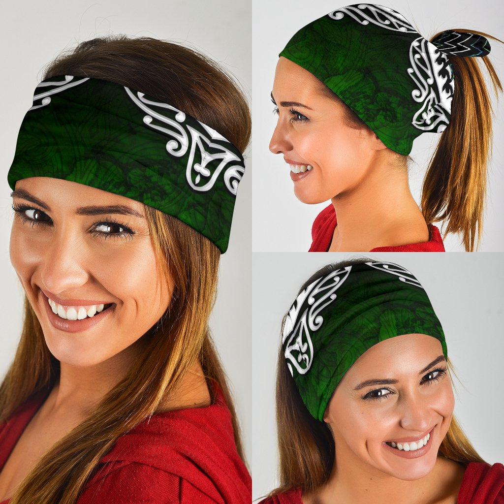 New Zealand Maori Bandana, Poutama Silver Fern - Vibe Hoodie Shop