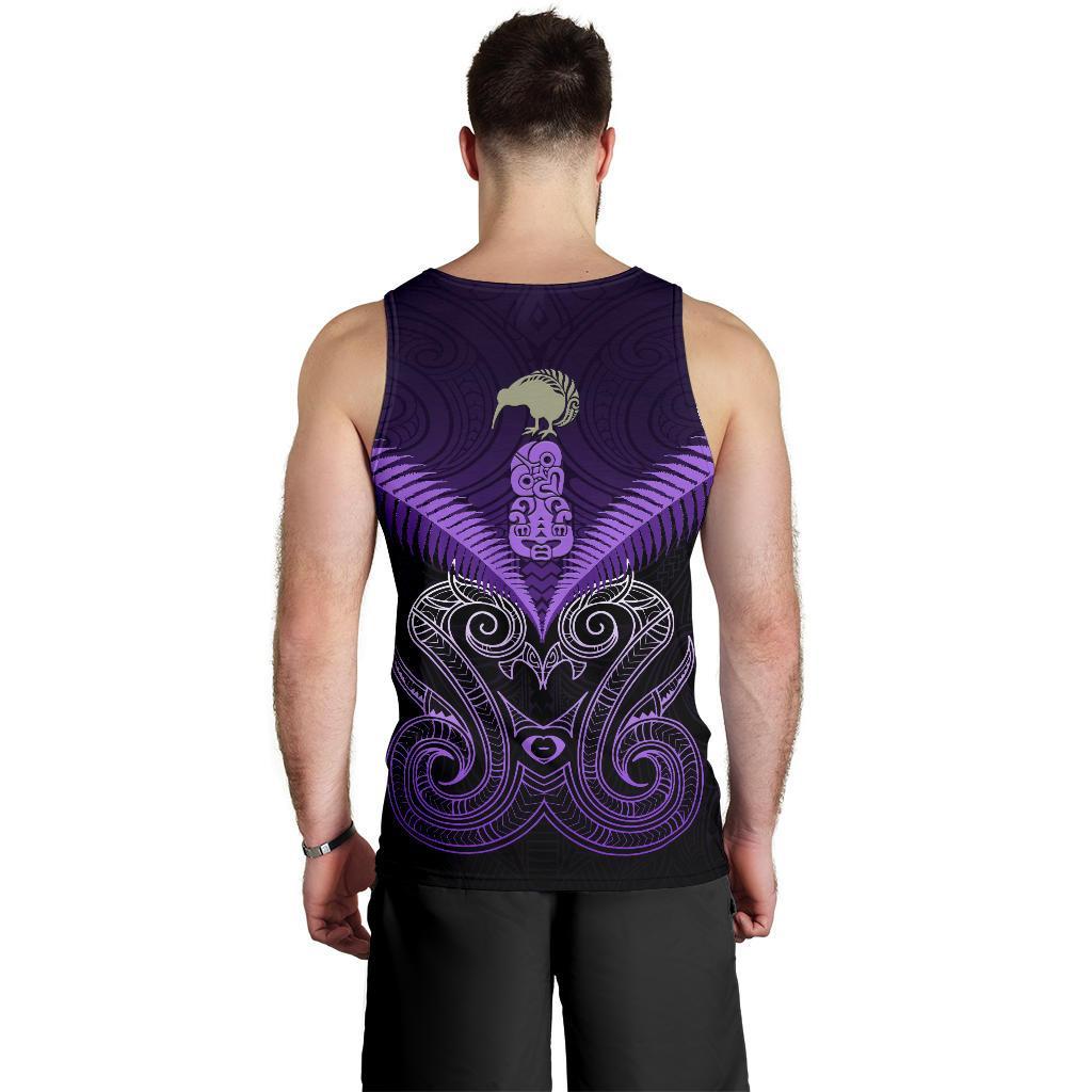 Maori Manaia New Zealand Men Tank Top Purple - Vibe Hoodie Shop